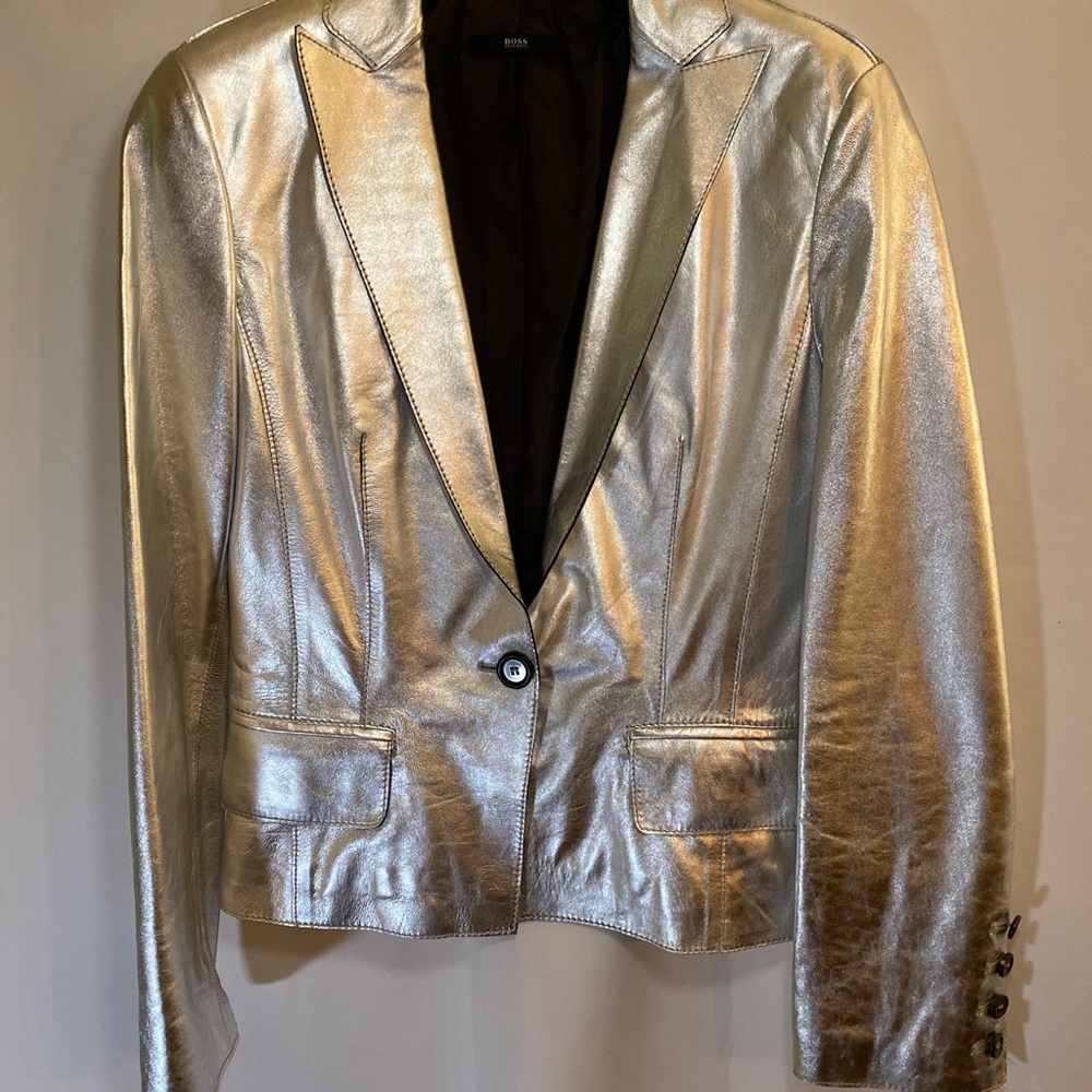 Hugo Boss Leather Blazer/Jacket, Couture Line, Size 4